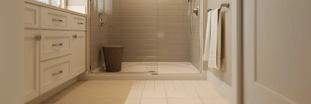 curbless shower stall