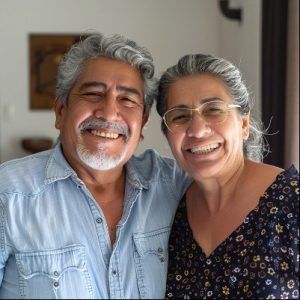 happy older latin couple