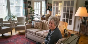 Senior woman enjoying the benefits of aging in place