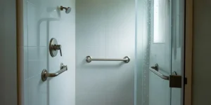 Where grab bars can be installed in the shower