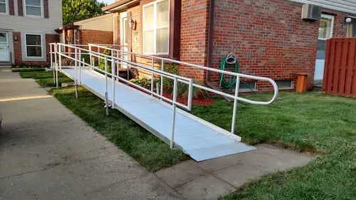 Outdoor ramp built by Handypro helpers in Farmington, Michigan