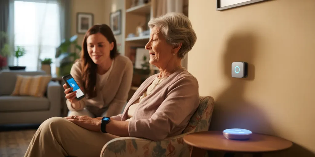 Senior family home monitoring