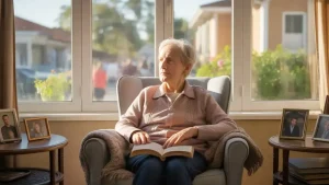senior woman contemplating aging in place