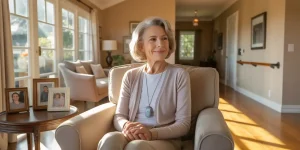 Older woman preparing for aging in place
